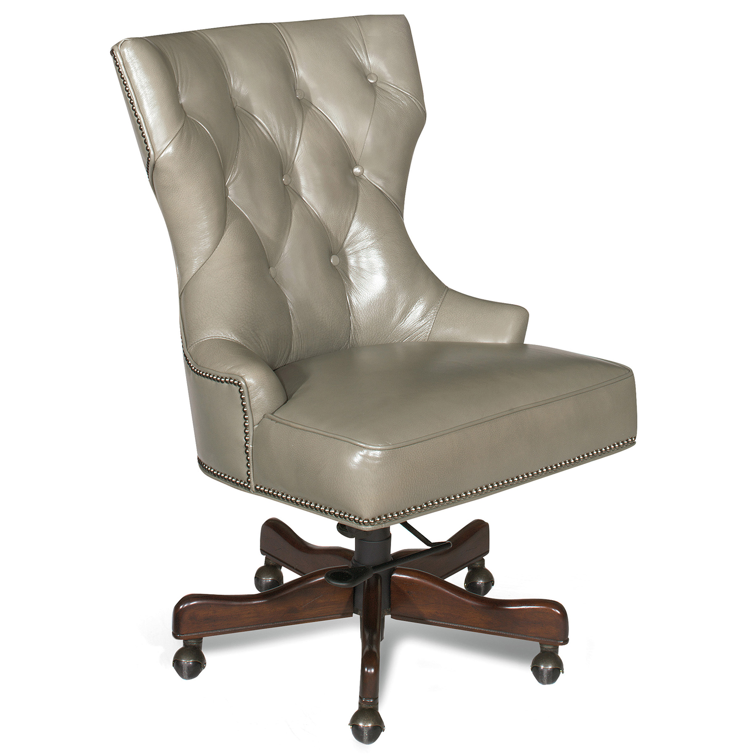 Hooker Furniture Primm Gray Leather Desk Chair