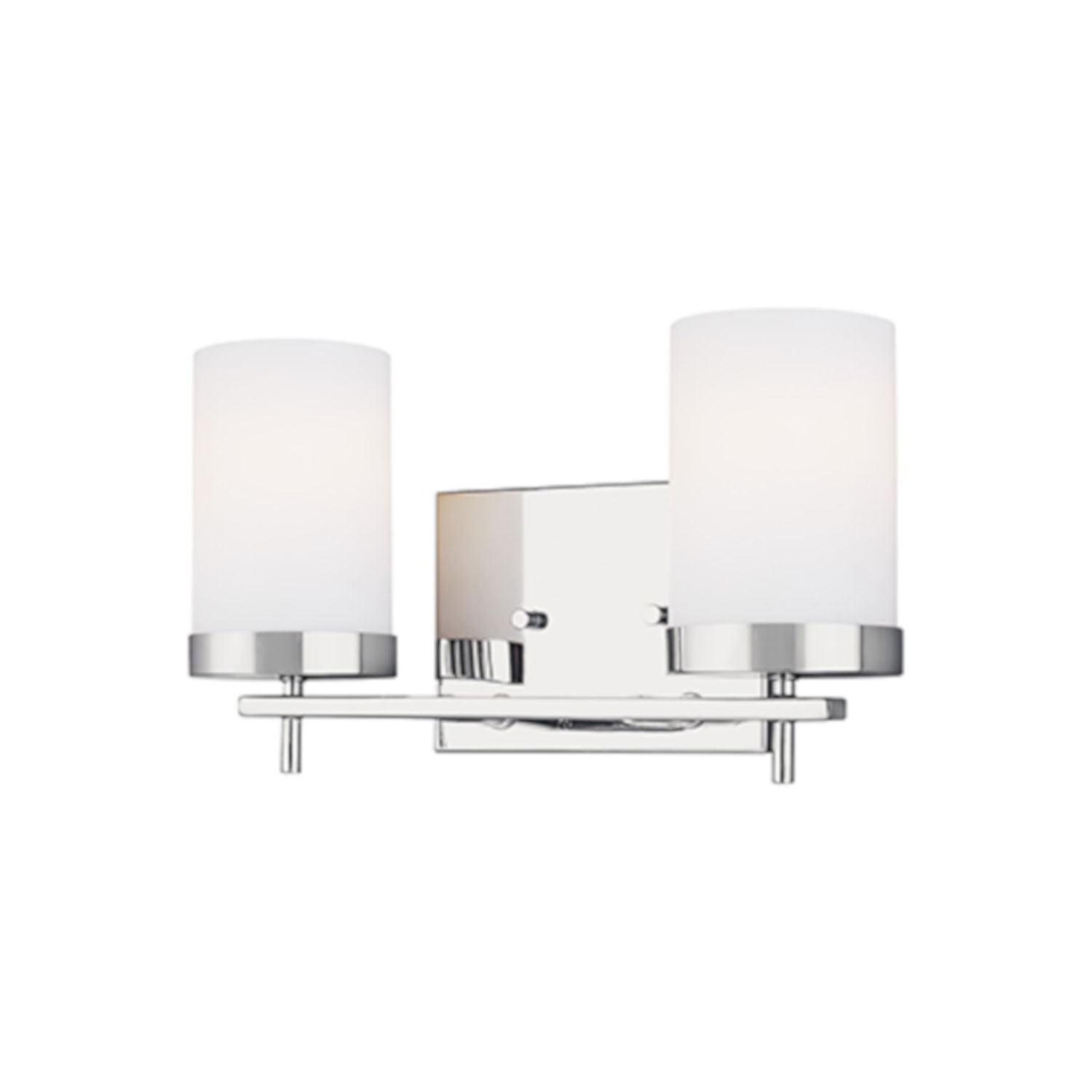 loring chrome two-light wall sconce