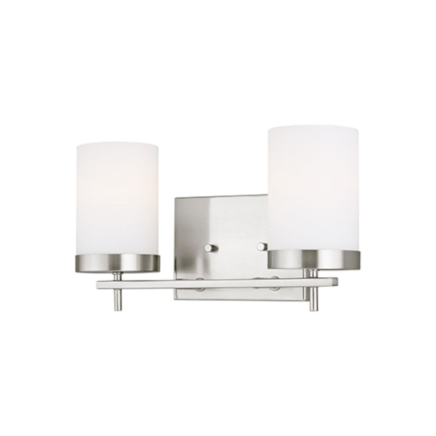 loring brushed nickel two-light wall sconce