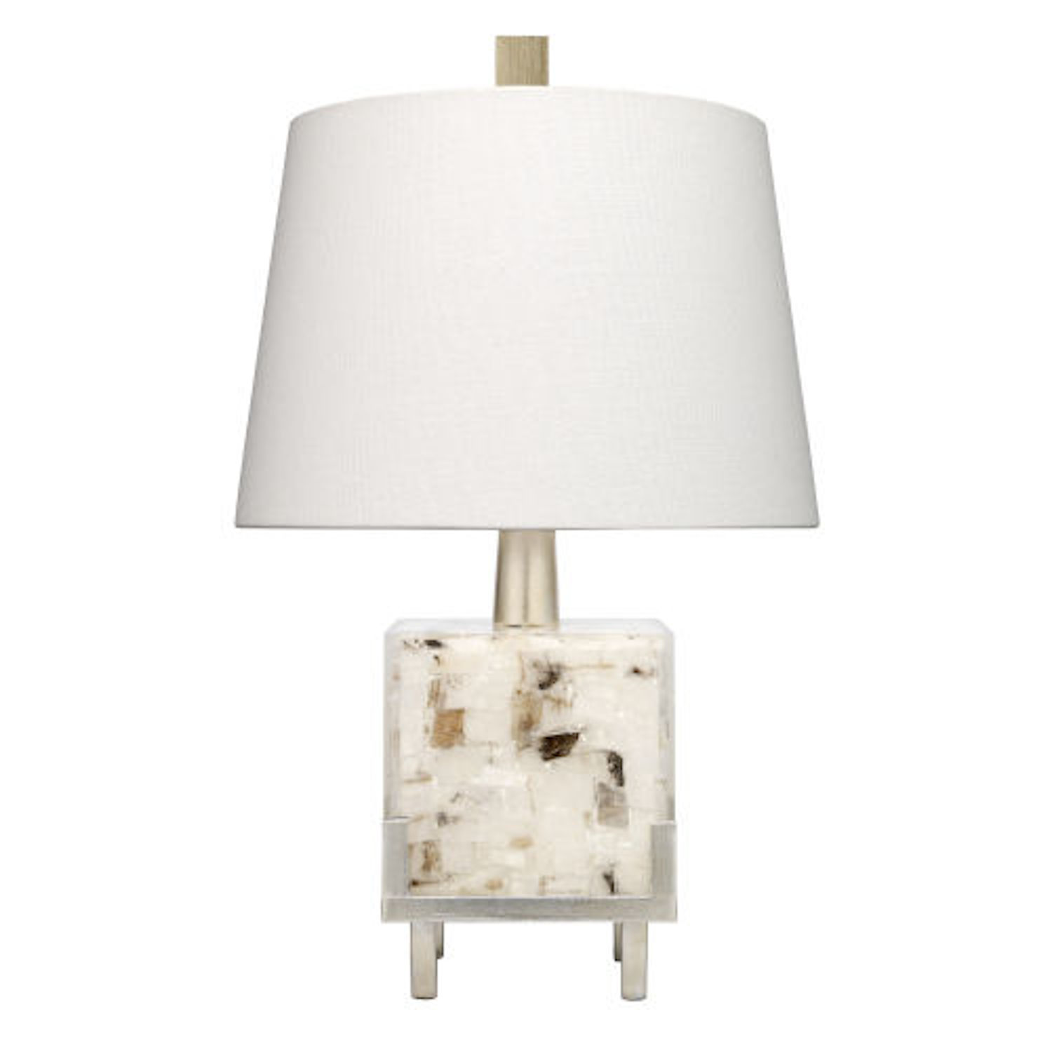 Diana White, Grey And Champagne Leaf One-Light Table Lamp
