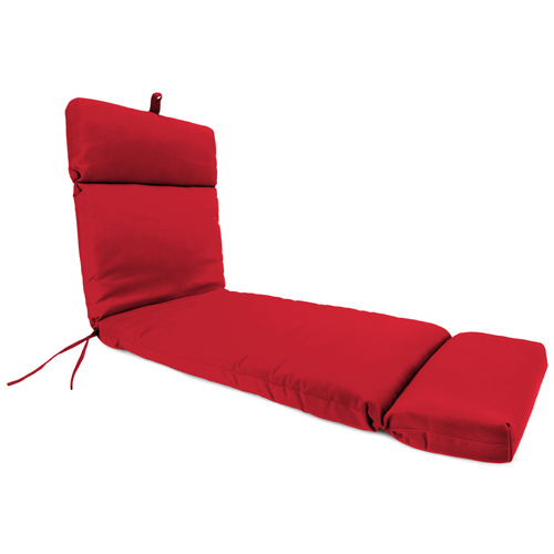 Universal Canvas Jockey Red Chaise Lounge Chair Cushion