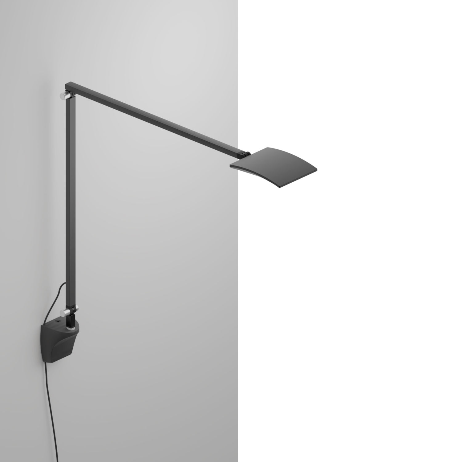 Mosso Metallic Black Led Pro Desk Lamp With Wall Mount