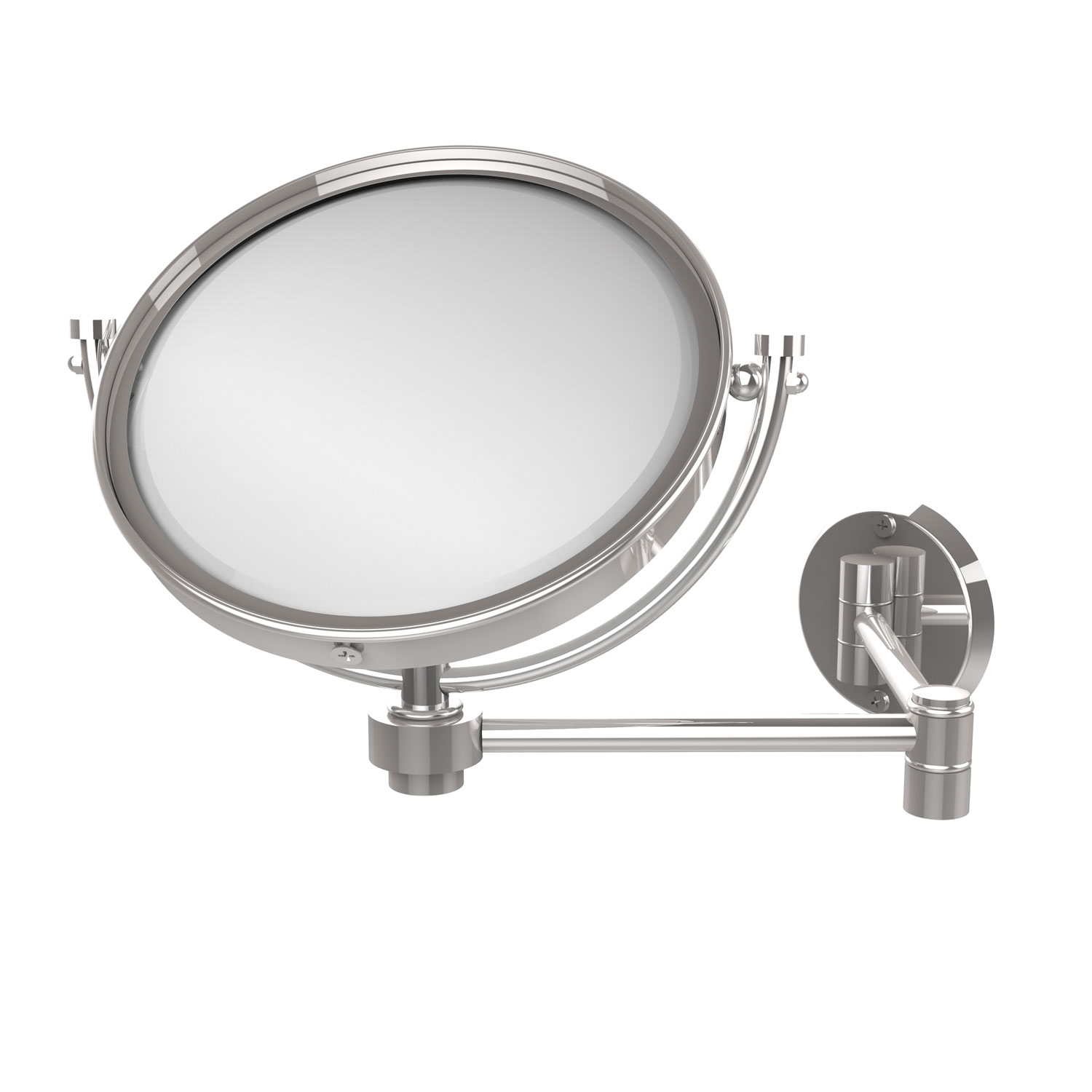 8 Inch Wall Mounted Extending Make-Up Mirror 5X Magnification, Polished Chrome